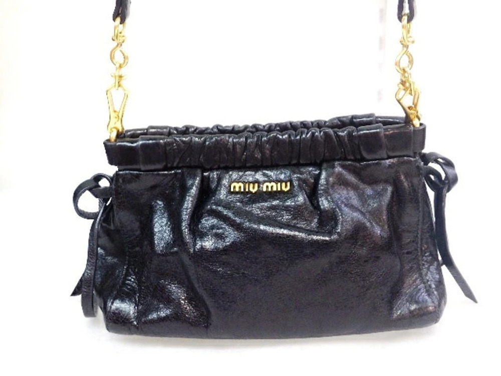 Miu Miu shoulder bag leather black